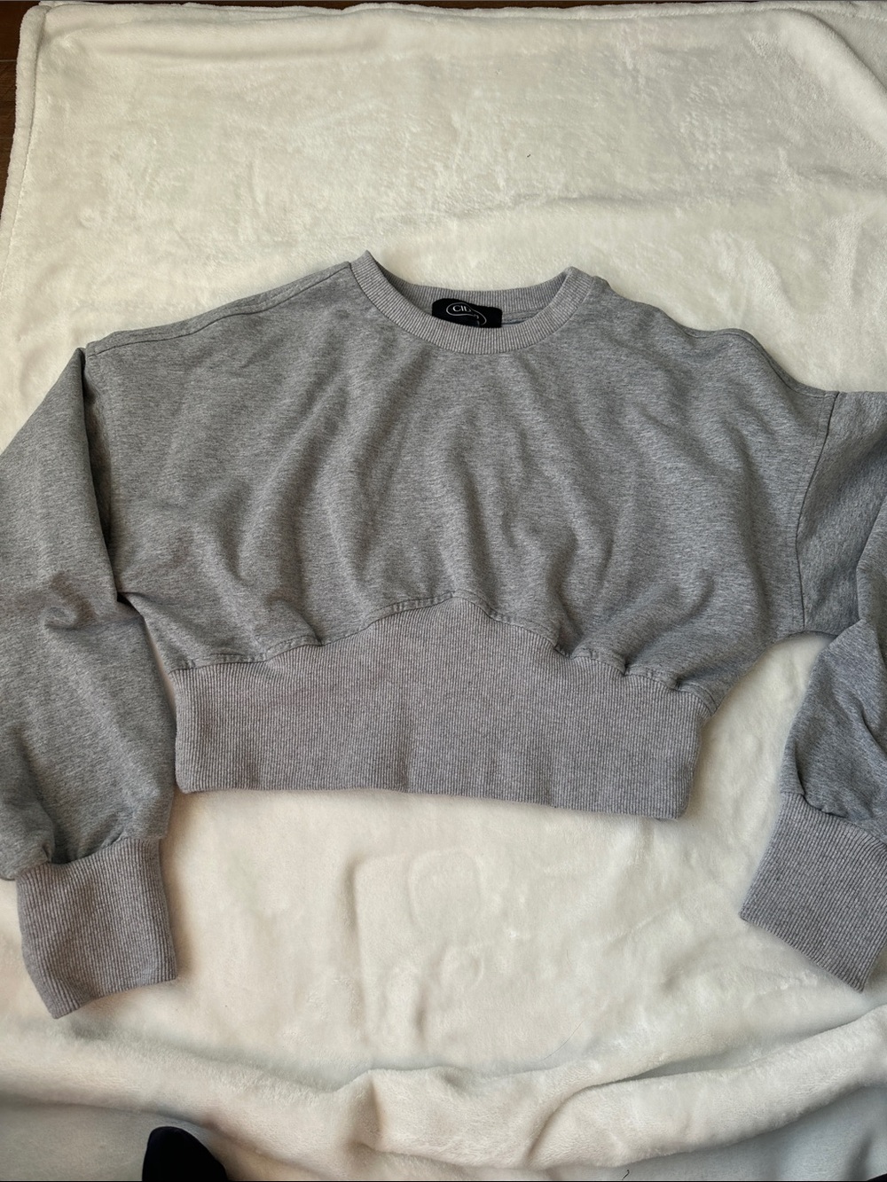 Cider Light Gray Sweatshirt with Black Label